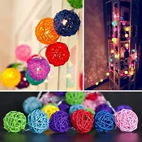 A Mark Collections 16 Bamboo Ball Fairy String Lights Plug in, Decoration Lights at Home for Navratri | Diwali and Christmas-thumb2