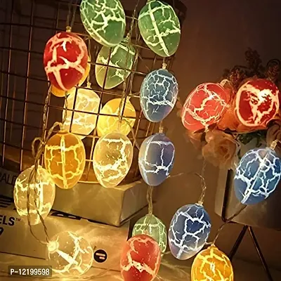 A Mark Collections 16 LED Easter Egg String Lights for Baby Kids Room Decoration Easter Day Home Decoration-thumb0