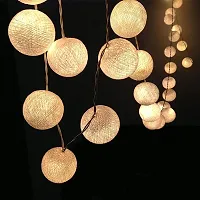 A Mark Collections 16 Balls 3.5meter Home Decoration Light Thai Warm Color Rattan Ball String Lights for Diwali ,Navratri and Christmas-thumb3