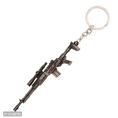 A Mark Collections MK14 Sniper Gun Keychain & Keyring for Car/Bike/Home/Office Keys (Metal, Grey)-thumb0