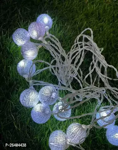 Decorative Globes 14 LED Cotton Ball String Light-thumb0