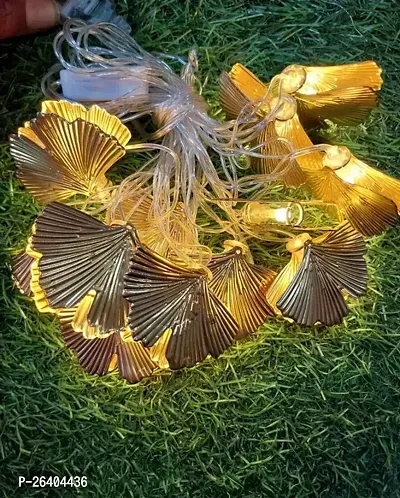 Decorative Window Decorations with Lights Iron Art Golden Leaf Light