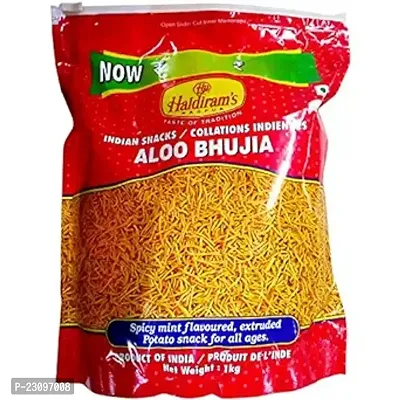 Haldirams Snacks Aloo Bhujia Crunchy And Tasty Snacks 1Kg Pouch