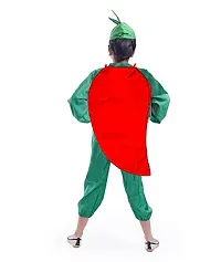 Fancy Steps Fruits and vegetable fancy Dress costume for Kids Costume Wear cutout with Jumpsuit  (Chilli)small-thumb1