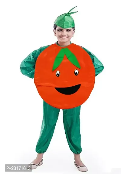 Fancy Steps Fruits and vegetable fancy Dress costume for Kids Costume Wear cutout with Jumpsuit  (Tomato)small-thumb0