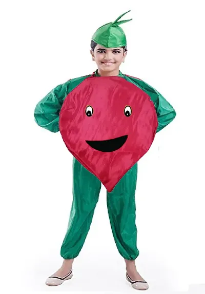 Fancy Steps Fruits and vegetable fancy Dress costume for Kids Costume Wear cutout with Jumpsuit (Onion)small