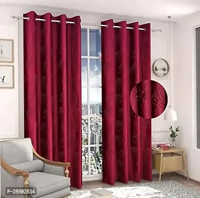 red tree punch curtain Premium Polyster Tree Punch Eyelet Door Curtain-thumb0
