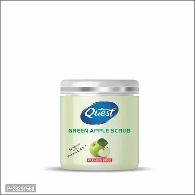 Quest Green Apple Scrub Enriched With Vitamin A, B C 500gm-thumb0