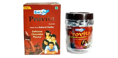 Enrich Provita Granules Herbal nutrition for all family  Delicious Chocolate Flavour Pack Of 200gm.-thumb3