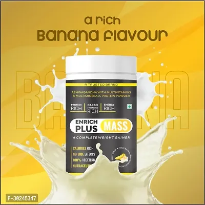 Enrich Plus Mass Ganer  Banana Flavour  Powder(pack of 1)500 G-thumb2