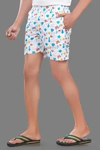 Printed Elastic Cotton Blend Regular Shorts with Drawstring/Dori  Functional Pockets for Men, Women, Boys  Girls-thumb2