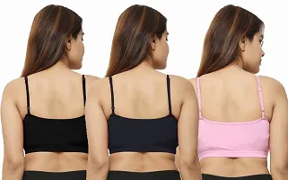 dazico Women Super Comfortable Cotton High Support Bra (Pack of 3)-thumb1