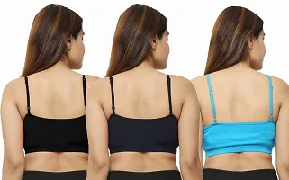 dazico Women Super Comfortable Cotton High Support Bra (Pack of 3)-thumb1