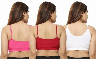 dazico Women Super Comfortable Cotton High Support Bra (Pack of 3)-thumb1