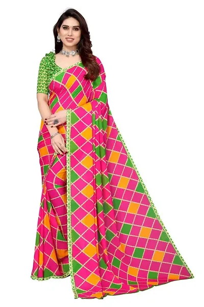 Stylish Fancy Georgette Saree With Blouse For Women