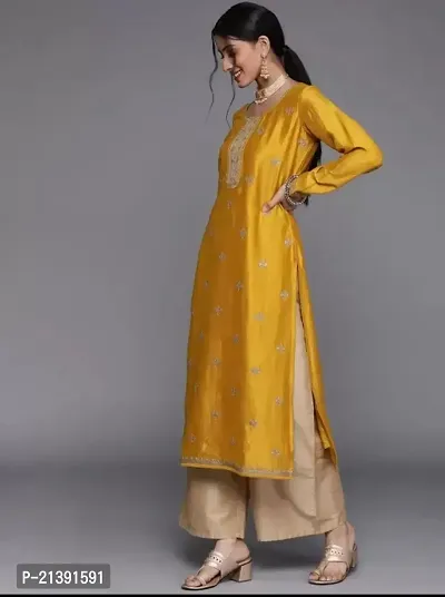 PURE SILK KURTA WITH COTTON INNER-thumb2