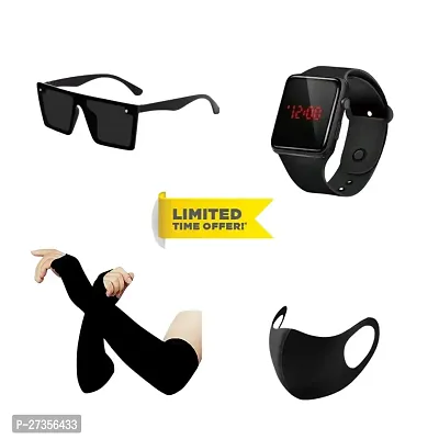 Latest and Stylish Sunglasses | Men  Women smart Watch Classy Digital Watch Wrist Watch Sports Watch LED Band for Kids, Boys and Girls Arm Sleeves, Skin  Black Fully Stretched Skinny Fit Arm Comfort