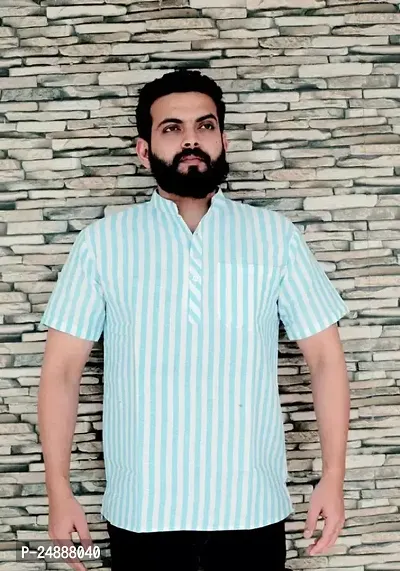 Stylish Fancy Designer Khadi Cotton Striped For Men Pack Of 1