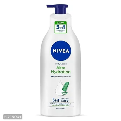 NIVEA Aloe Hydration Body Lotion 600 ml | 48 H Moisturization | Refreshing Hydration | Non Sticky Feel | With Goodness of Aloe Vera For Instant Hydration In Summer | For Men  Women