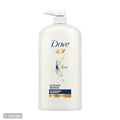 Dove Intense Repair Shampoo 1 L, Repairs Dry and Damaged Hair, Strengthening Shampoo for Smooth  Strong Hair - Mild Daily Shampoo for Men  Women-thumb0