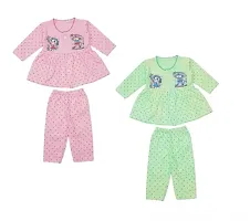 Stylish Cotton Frock With Pajama Pack of 3-thumb2