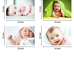 Craft Qila Self Adhesive Exclusive Cute Baby Posters Combo | Smiling Baby Poster | Poster for Pregnant Women | HD Baby Wall Poster for Room Decor CQ11(Size : 45 cm x 30 cm) Pack of 4-thumb1