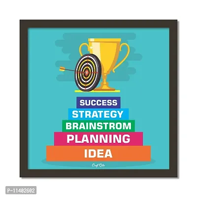 Craft Qila Success Motivational Quotes Framed Wall Poster for OFFICE & STUDENT Study Room Decoration, Size - 8 x 8 Inches