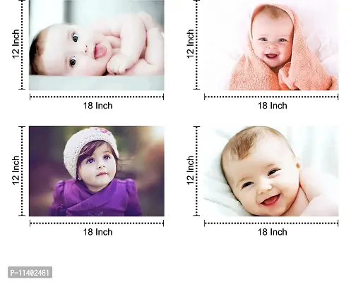 Craft Qila Self Adhesive Exclusive Cute Baby Posters Combo | Smiling Baby Poster | Poster for Pregnant Women | HD Baby Wall Poster for Room Decor CQ24(Size : 45 cm x 30 cm) Pack of 4-thumb2