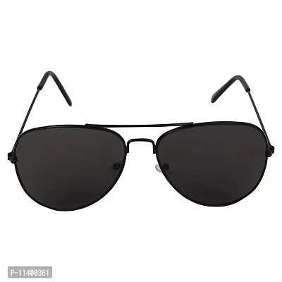 Giant Innovative - Stylish Cool and Trendy Sunglasses for men, women (Aviator - Black Lens/Black Frame)-thumb2