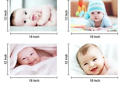 Self Adhesive Exclusive Cute Baby Posters Combo  Smiling Baby Poster  Poster for Pregnant Women  HD Baby Wall Poster for Room Decor Pack of 4-thumb1