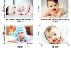 Self Adhesive Exclusive Cute Baby Posters Combo  Smiling Baby Poster  Poster for Pregnant Women  HD Baby Wall Poster for Room Decor Pack of 4-thumb1