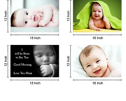 Self Adhesive Exclusive Cute Baby Posters Combo  Smiling Baby Poster  Poster for Pregnant Women  HD Baby Wall Poster for Room Decor Pack of 4-thumb1