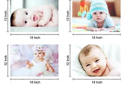 Self Adhesive Exclusive Cute Baby Posters Combo  Smiling Baby Poster  Poster for Pregnant Women  HD Baby Wall Poster for Room Decor Pack of 4-thumb1