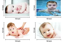 Self Adhesive Exclusive Cute Baby Posters Combo  Smiling Baby Poster  Poster for Pregnant Women  HD Baby Wall Poster for Room Decor Pack of 4-thumb1