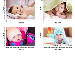 Craft Qila Self Adhesive Exclusive Cute Baby Posters Combo | Smiling Baby Poster | Poster for Pregnant Women | HD Baby Wall Poster for Room Decor CQ08 (Size : 45 cm x 30 cm) Pack of 4-thumb1