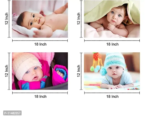 Craft Qila Self Adhesive Exclusive Cute Baby Posters Combo | Smiling Baby Poster | Poster for Pregnant Women | HD Baby Wall Poster for Room Decor CQ08 (Size : 45 cm x 30 cm) Pack of 4-thumb2