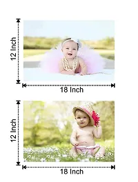 Giant Innovative Craft Qila Paper Cute Floral Girl Smiling Baby Poster (Multicolour, Size: 12 X 18 Inch)-thumb1