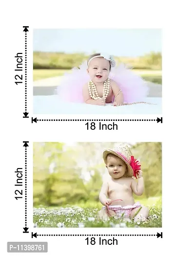 Giant Innovative Craft Qila Paper Cute Floral Girl Smiling Baby Poster (Multicolour, Size: 12 X 18 Inch)-thumb2