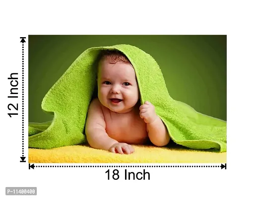Giant Innovative Craft Qila Paper Towel Smiling Baby Poster (Green, 12 X 18 Inch)-thumb2