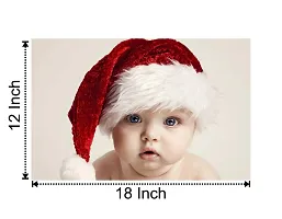 Craft Qila Paper Santa Claus Smiling Baby Poster Multicolor SIZE : 12 X 18 Inch-thumb1