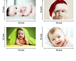 Craft Qila Self Adhesive Exclusive Cute Baby Posters Combo | Smiling Baby Poster | Poster for Pregnant Women | HD Baby Wall Poster for Room Decor CQ18(Size : 45 cm x 30 cm) Pack of 4-thumb1