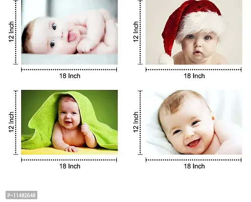 Craft Qila Self Adhesive Exclusive Cute Baby Posters Combo | Smiling Baby Poster | Poster for Pregnant Women | HD Baby Wall Poster for Room Decor CQ18(Size : 45 cm x 30 cm) Pack of 4-thumb2