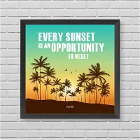 Craft Qila Every Sunset Motivational Quotes Framed Wall Poster for OFFICE & STUDENT Study Room Decoration, Size - 8 x 8 Inches-thumb1