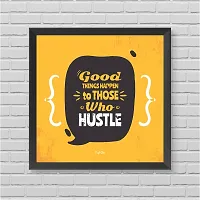 Craft Qila Good Things Motivational Quotes Framed Wall Poster for OFFICE & STUDENT Study Room Decoration, Size - 8 x 8 Inches-thumb1