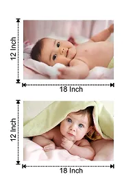 Giant Innovative Craft Qila Paper Cute Towel Boys Smiling Baby Poster (Multicolour, Size: 12 X 18 Inch)-thumb1