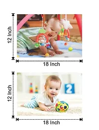 Craft Qila Paper Cute Toy Playing Smiling Baby Poster Multicolor (SIZE: 12 X 18 Inch)-thumb1