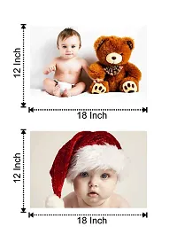 Craft Qila Paper Cute Teddy Smiling Baby Poster Multicolor (SIZE: 12 X 18 Inch)-thumb1