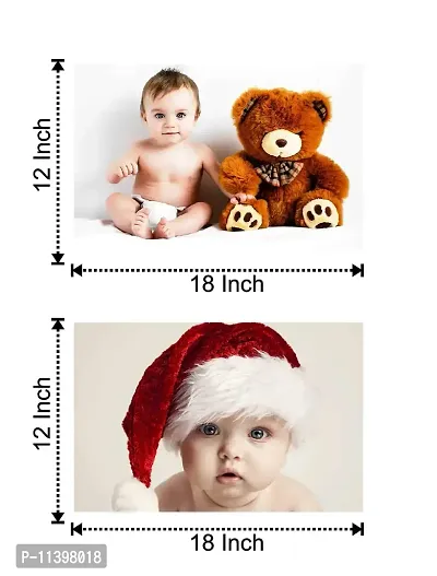 Craft Qila Paper Cute Teddy Smiling Baby Poster Multicolor (SIZE: 12 X 18 Inch)-thumb2