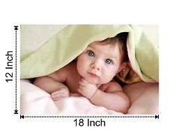 Craft Qila Paper Under Towel Smiling Baby Poster Multicolor SIZE : 12 X 18 Inch-thumb1