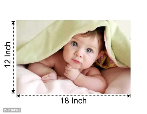 Craft Qila Paper Under Towel Smiling Baby Poster Multicolor SIZE : 12 X 18 Inch-thumb2